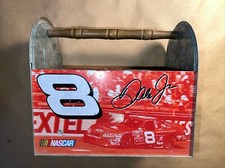 Dale Earnhardt Jr. #8 NASCAR Galvanized Metal Tin Tote Caddy with Wood Handle — listing 6
