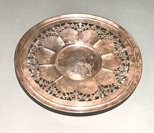 Reticulated Sterling Silver Bread & Butter Plate with Pierced Border and Engraved Detail — listing 4