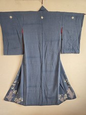Antique Japanese Silk Kimono with Crashing Wave (Seigaiha/Nami) Motif — listing 5
