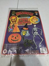 Vintage Beistle Die-Cut Halloween Decoration, Black Cat with Jack-O'-Lantern and Crescent Moon, listing 6