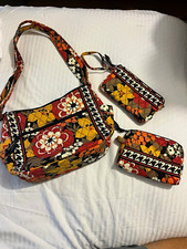 Vera Bradley Quilted Cotton Drawstring Crossbody Bag in Bittersweet Pattern