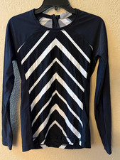 Athleta Women's Pink Paisley Long-Sleeve Rash Guard / UPF Athletic Top, Size S