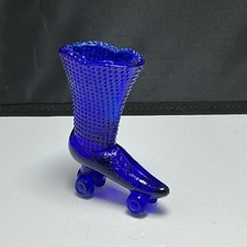 Degenhart Green Glass Figural Boot Toothpick Holder / Miniature — listing 5