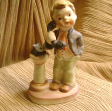 Vintage Bisque Porcelain Figurine - Frazzled Mother on Telephone with Four Mischievous Children — listing 3
