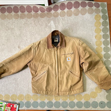 Carhartt Detroit Jacket Black Blanket-Lined J001 Size 2XL (Victaulic Corporate) — listing 6