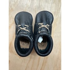 Baby Leather Moccasins with Football Print, Soft-Sole Crib Shoes — listing 3