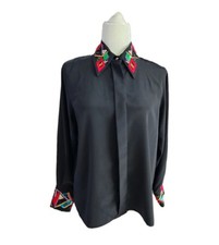 sequin blouse Black Sequin Long Sleeve Button-Down Shirt — listing 6