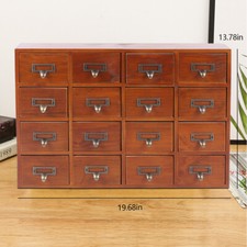 Vintage Library Card Catalog Cabinet, 60-Drawer, Oak with Aluminum Label Holders and Follower Rods — listing 5