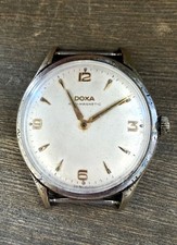 Vintage Doxa Gold-Plated Manual-Wind Men's Dress Watch with Fancy Teardrop Lugs