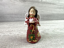 Resin Angel Figurine with Crossed Arms and Pink Robe — listing 6