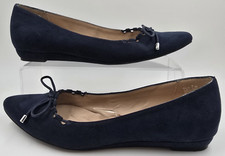 Andrew Geller Women's Leather Ballet Flats with Bow and Snakeskin Cap Toe — listing 4