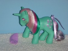 My Little Pony G1 Twinkle Eyed 'Sky Rocket' (Firefly-style), Teal Body with Yellow Hair and Diamond/Gem Symbol — listing 4