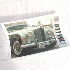 Vintage Paint-by-Number Painting of Antique Green Roadster Automobile on Board, Unframed — listing 5