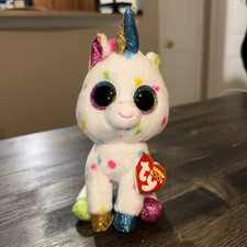 Ty Beanie Boos Wishful the Unicorn Plush, Rainbow, 6 inch, listing 2