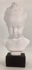 Cast Plaster Sculpture of a Seated Child Holding a Toy Car — listing 2