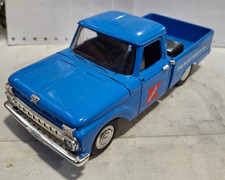Vintage Diecast Pickup Truck with Roll Bar and Blue Interior, Blue with Orange Trim — listing 2