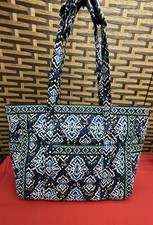 Vera Bradley Quilted Cotton Travel Tote in Blue Floral Pattern — listing 3
