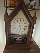 Vintage Federal Eagle Mantel Clock with Arched Brass Frame — listing 5