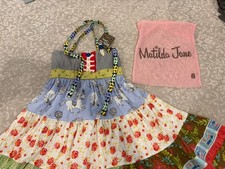 Matilda Jane Girls Tiered Twirl Dress, Striped Bodice with Floral Skirt, Size 2 — listing 2