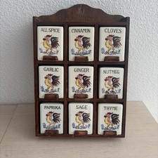 Vintage Japan Hand-Painted Black Rooster Ceramic Spice Shaker Set (6 pieces) — listing 3