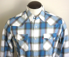 Levi's Yellow & White Checkered Snap-Front Western Shirt, Size XL — listing 5