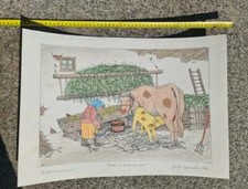 Josip Generalić 'Erntezeit' (Harvest Time) Naive Art Exhibition Print, 1977 — listing 6