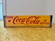Vintage Coca-Cola 10oz Glass Return Deposit Bottles in Red Wooden Crate — listing 5