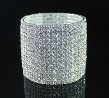 Vintage Gold-Tone Bangle Bracelet with Clear Rhinestones, Hinged Clasp — listing 5