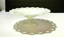Pair of Vintage Milk Glass Reticulated Lace-Edge Plates with Hand-Painted Songbirds (Scarlet Tanager & Goldfinch) — listing 4