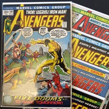 Marvel Avengers Comic Book All-Over Print Graphic T-Shirt, listing 2