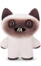 Fuggler Alley Cats 9-Inch Plush Toy (Cheezee) White