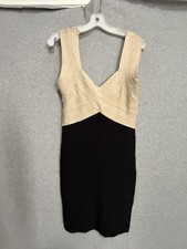 bebe Black Jersey Kimono-Sleeve Ruched Plunge Dress — listing 2