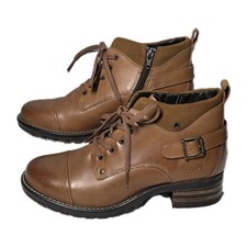 Taos Mini Crave Lace-Up Ankle Boots Deep Teal Green Leather — listing 6