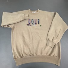 Vintage M&C Sport 'Old Golfers Never Die They Just Putter Out' Embroidered Crewneck Sweatshirt, Heather Gray, Medium — listing 2