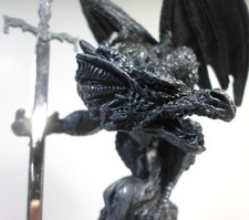 Alator Baby Dragon Figurine with Crystal Ball Orb