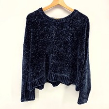 Zara Knit Chenille Crewneck Sweater, Brown, Women's Size M — listing 4