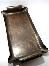 Craftsman Studios Arts & Crafts Copper Bookends with Enameled Geometric Design