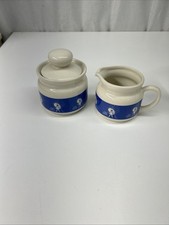 Morton Salt "When It Rains It Pours" Advertising Sugar Bowl and Creamer Set — listing 6