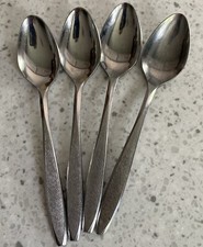 Mixed Lot of Vintage Stainless Steel Teaspoons with Floral and Scroll Handle Patterns — listing 4