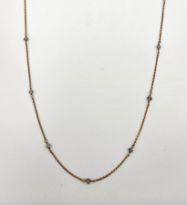 Long Beaded Station Necklace with Antiqued Gold-Tone Beads and Black Marbled Nuggets — listing 2