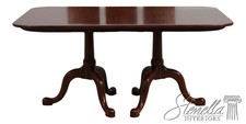 Double Pedestal Queen Anne Style Extension Dining Table with Pad Feet — listing 5