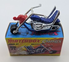Matchbox No. 71 Jumbo Jet Motorcycle Chopper, Blue with Red Rider — listing 5