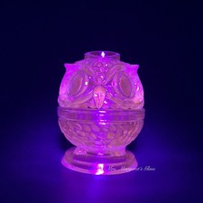 Wilkerson Blue Glass Owl Fairy Lamp (2-Piece Votive Candle Holder), 4 inches tall — listing 2
