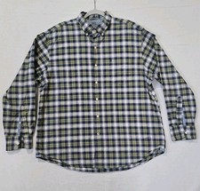 IZOD Saltwater Relaxed Classics Men's Green Plaid Long-Sleeve Button-Down Shirt, Size XXL — listing 6