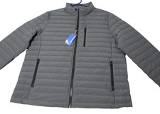 Nautica Women's Light Gray Quilted Puffer Jacket with Faux Fur Collar, Size XXL — listing 2