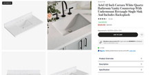 Gray Quartz/Stone Bathroom Vanity Countertop with Undermount Sink and Oil-Rubbed Bronze Faucet