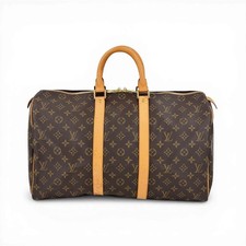 Louis Vuitton Keepall 50 Travel Duffle Bag in Black Epi Leather — listing 3
