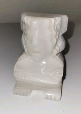 Vintage Aztec Crushed-Stone Resin Figural Bookend (Mayan/Aztec Deity) Matching pair — listing 3