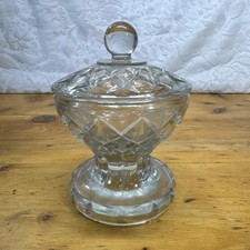 Vintage Clear Pressed Glass Petal Serving Plate, 9 inch Sunflower/Starburst Pattern — listing 5