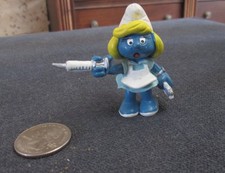 Nurse Smurfette PVC Figure with Syringe and Thermometer — listing 2